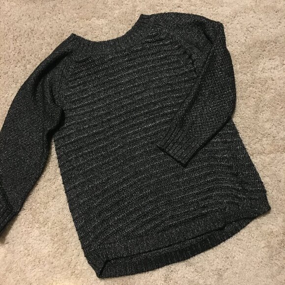 Calvin Klein Jeans Charcoal Metallic Knit Shaker Sweater - Picture 12 of 16